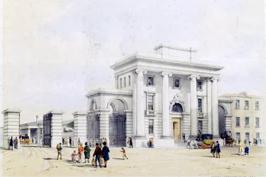 Eingang zum Birmingham Bahnhof, 1838-39