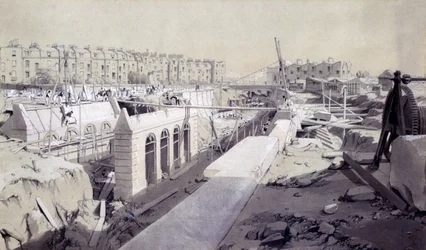 Mornington Crescent - Linie im Bau, September 1836