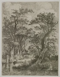 Flusslandschaft, veröffentlicht von J. & W. Freeman, 1821