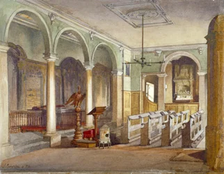 Innenraum der Kapelle im Emanuel Hospital Armenhäuser, Buckingham Gate, Westminster, London