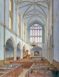 Innenansicht einer französischen protestantischen Kirche in St Martin