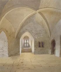 Innenansicht des Gefängnisses im Bowyer Tower, Tower of London, Stepney, London, 1883