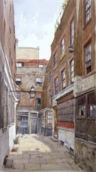 Ansicht des Apollo Court, Fleet Street, City of London, 1880