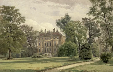 Ansicht der Gartenfront des Wandsworth Manor House, St. John