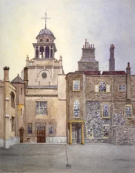 Ansicht der Nordseite des Kapellenturms, Charterhouse, London, 1885