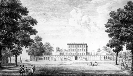 Die Gartenfront von Cliveden House im County Bucks, 1753