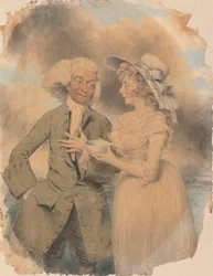 John Edwin und Mrs. Mary Wells als Lingo und Cowslip in "The Agreeable Surprise"
