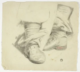 Stiefel des stehenden Mannes aus dem 17. Jahrhundert