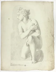 Statue der kauernden Venus
