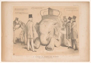 Karikatur über die Ernennung von Henry Hardinge zum Gouverneur von Indien