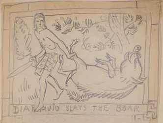 Diarmuid tötet den Eber