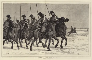 Kosaken auf dem Marsch
