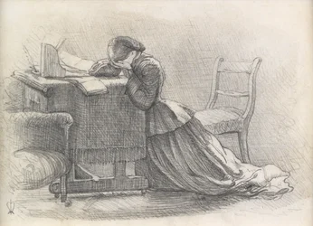 Eine Frau - Illustration zu einem Gedicht