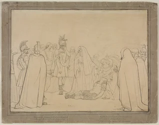 Aeneas zeigt den Körper von Pallas aus Vergils Aeneis, 1843