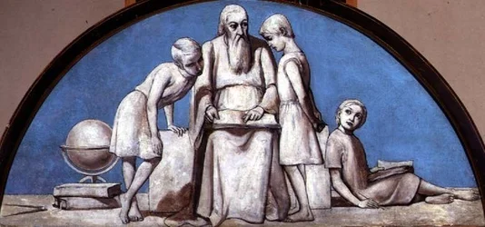 Alter, Lunette aus einer Serie von sechs, ca. 1847