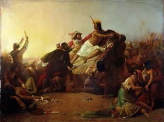 Pizarro nimmt den Inka von Peru gefangen, 1846