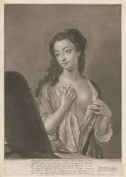 Dame mit Glas