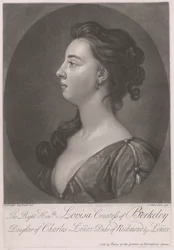 Die Rechte Ehrenwerte Louisa Gräfin von Berkeley, Tochter von Charles Lenox Herzog von Richmond und Lenox