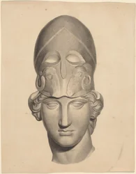 Antiker Kopf mit Helm