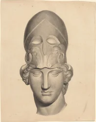 Antiker Kopf mit Helm