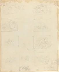 Blatt mit Studien [recto und verso]