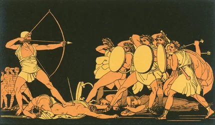 Odysseus tötet die Freier