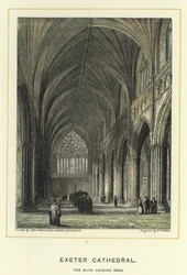 Kathedrale von Exeter, das Kirchenschiff nach Westen blickend
