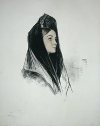 Mädchen in einer Mantilla, Sevilla