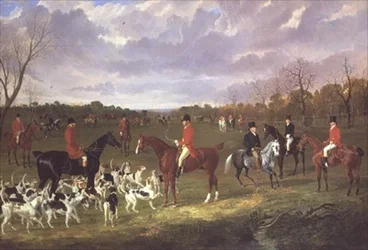Das Treffen der East Suffolk Hounds im Chippenham Park