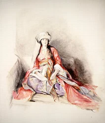 Eine levantinische Dame in türkischer Kleidung, Konstantinopel