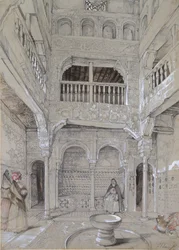 Eingang zu den Bädern in der Alhambra, um 1830er Jahre