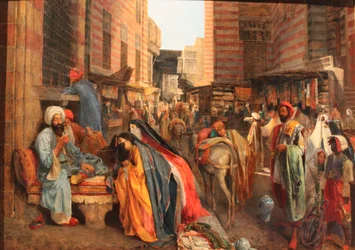 Straßenszene in der Nähe der El-Ghouri-Moschee in Kairo