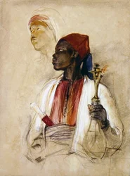 Studie für den Pfeifenträger, ca. 1856