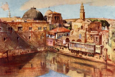 Jerusalem.- Der Teich von Hiskia, 1902