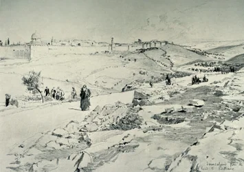 Jerusalem, mit der Straße von Bethanien, 1902