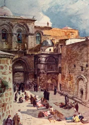 Der Vorhof der Grabeskirche, 1902