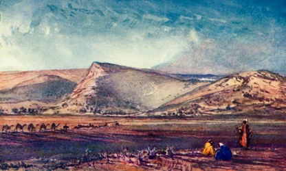 Die Hügel um Nazareth von der Ebene von Esdraelon, 1902