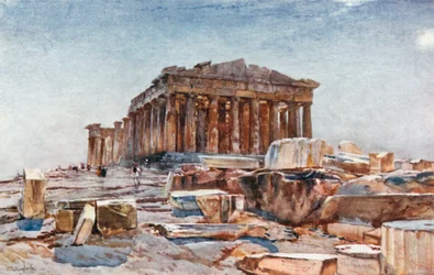 Das Parthenon von den Propyläen