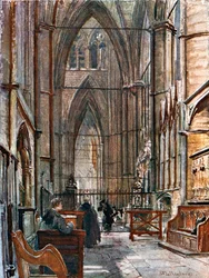 Der südliche Umgang, Blick nach Westen durch das südliche Chorgang