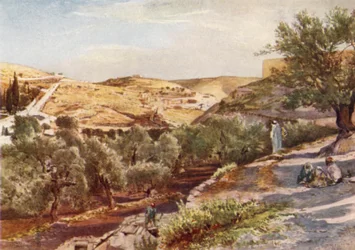 Das obere Tal des Kidron, Blick nach Süden