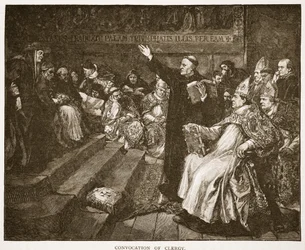 Versammlung des Klerus, Illustration aus 