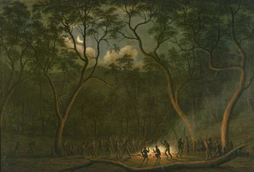 Aborigines-Koroboree in Van Diemen
