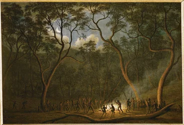 Mondscheintanz der Aborigines von Van Diemen Land, Tasmanien