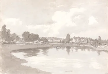 Auf dem Fluss Wye mit den Ruinen von Wilton Castle an einer Flussbiegung