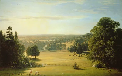 Blick von der Villa von Lord Northwick auf Harrow on the Hill