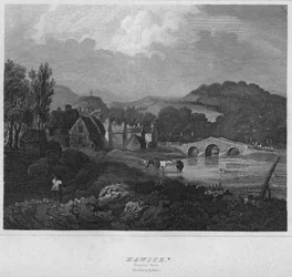 Hawick. Gesamtansicht. Roxburghshire, 1814
