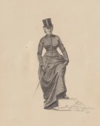 Dame mit Reitgerte