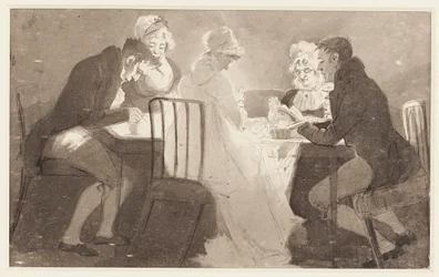 Gruppe an einem Tisch, 1806