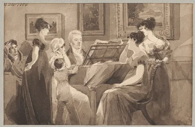 Singsang um ein Klavier, 1806