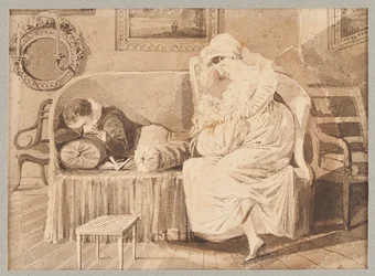 Drei auf einem Sofa, 1805